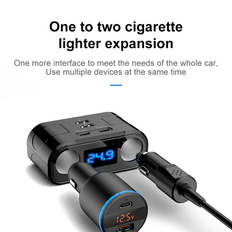 One to Four Car Charger Multifunctional Adapter Expansion Port - Image 5