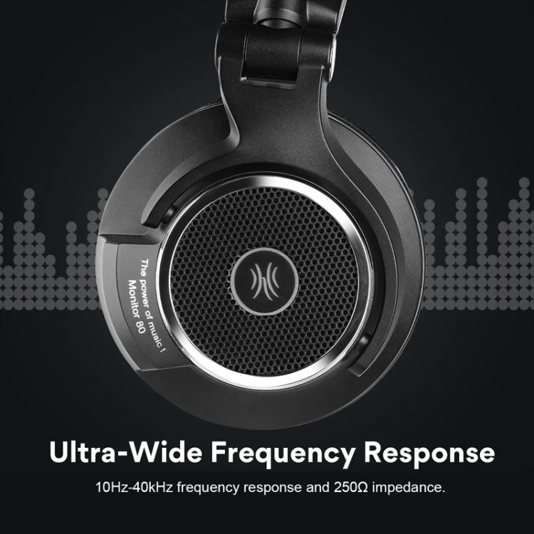 OneOdio M80 Open Three-band Balanced Monitor Mixer Studio DJ HIFI Wired Headset, Cable Length: 3m(Black) - Image 3