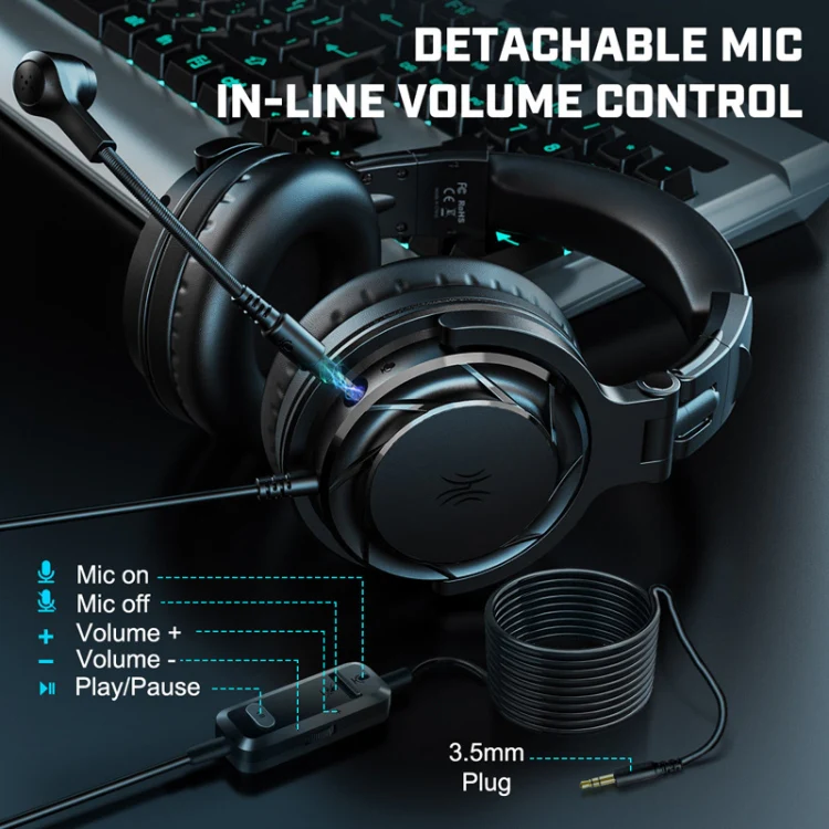 OneOdio PRO GD Phone Tablet Student Wired Headset, Cable Length: 2m(Black) - Image 4