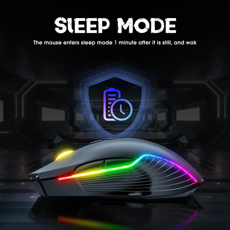 ONIKUMA CW905 2.4G RGB Lighting Wireless Mouse(Black) - Image 5