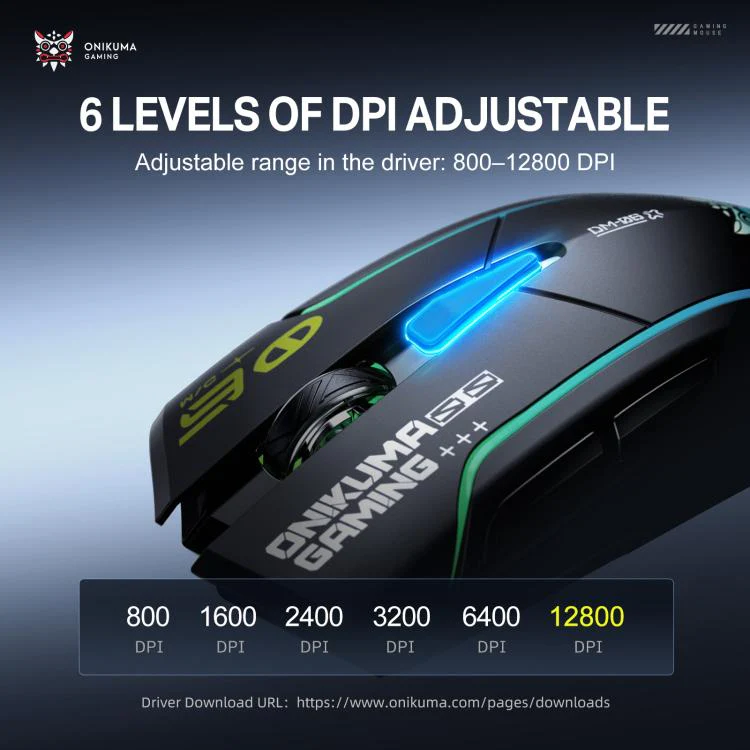 ONIKUMA DM06 RGB Three-mode E-sports Gaming Mouse - Image 11