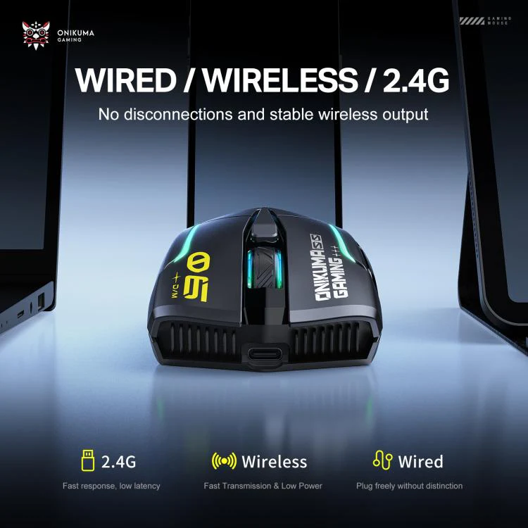 ONIKUMA DM06 RGB Three-mode E-sports Gaming Mouse - Image 7