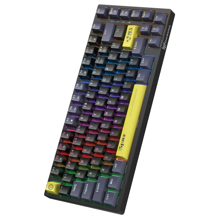 ONIKUMA G52 82 Keys RGB Lighting Wired Mechanical Keyboard, Type:Brown Switch(Black) - Image 3