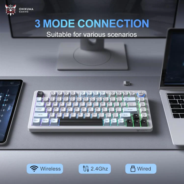 ONIKUMA MT501 Three-mode Silent Mechanical Keyboard - Image 7