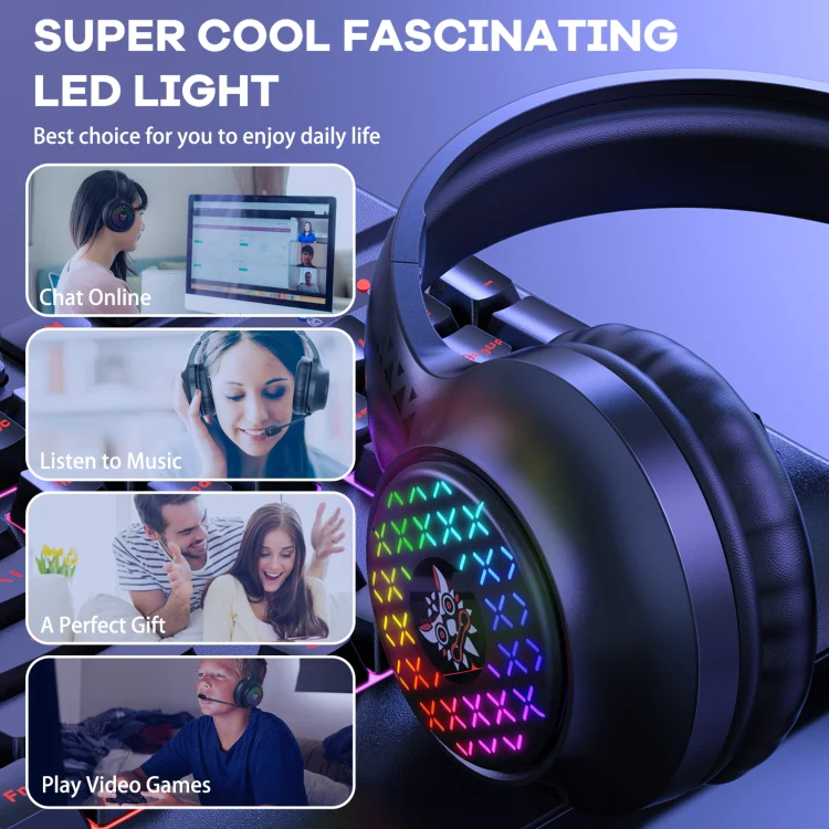 ONIKUMA X7 Pro USB + 3.5mm RGB Lighting Gaming Wired Headset(Black) - Image 3