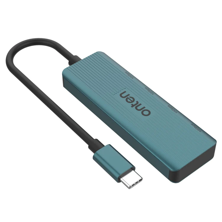 Onten UC620 10Gbps USB-C / Type-C to USB 3.2 Gen2 4 in 1 Multi-function HUB Docking Station, Length:13cm(Green) - Image 2