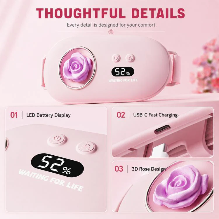 OP4 Gardenia 3D Warming Waist Belt(Pink) - Image 16
