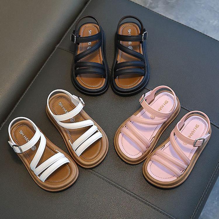 Open-Toe Elegant Sandals For Girls Cute Summer Sandals For Students, Size: 34 Inner Length 20cm(Pink) - Image 2
