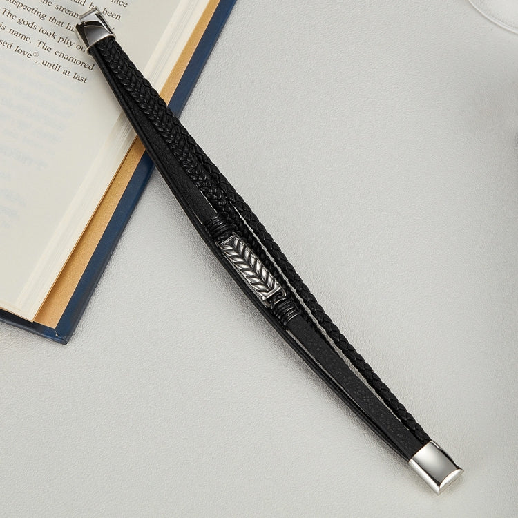 OPK PH1590 Personalized Retro Stainless Steel Multi-Layer Braided Magnetic Buckle Bracelet - Image 4