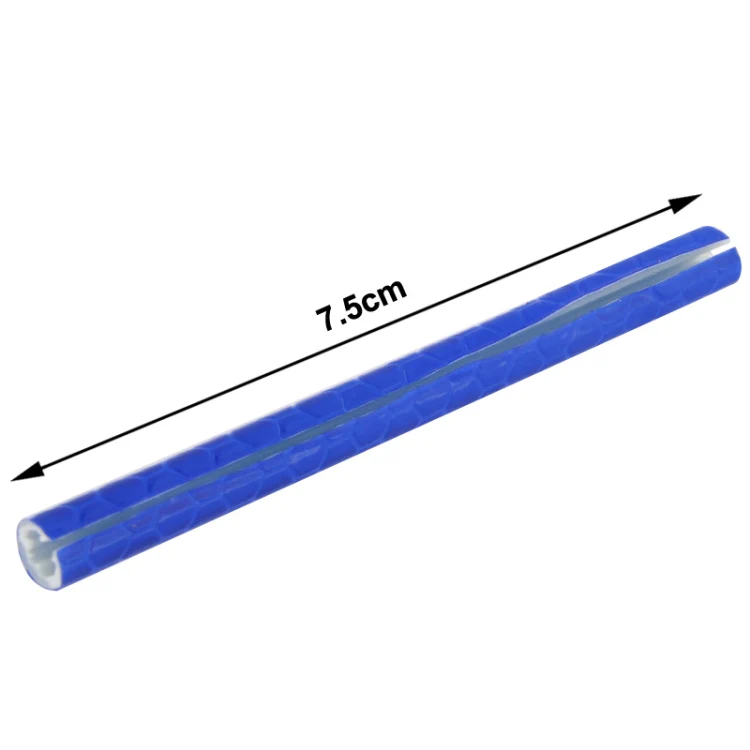 OQSPORT 12 PCS Bicycle Wheel Spoke Reflector Reflective Mount Clip Tube Warning Light Strip(Blue) - Image 3
