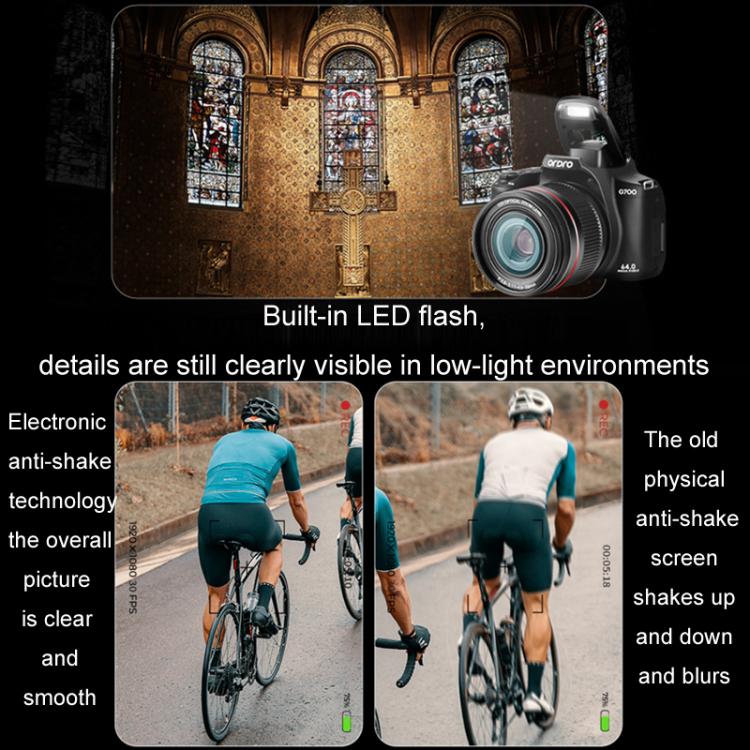 Ordro 4K Ultra HD Rotating Screen Optical Zoom Digital Camera - Image 13