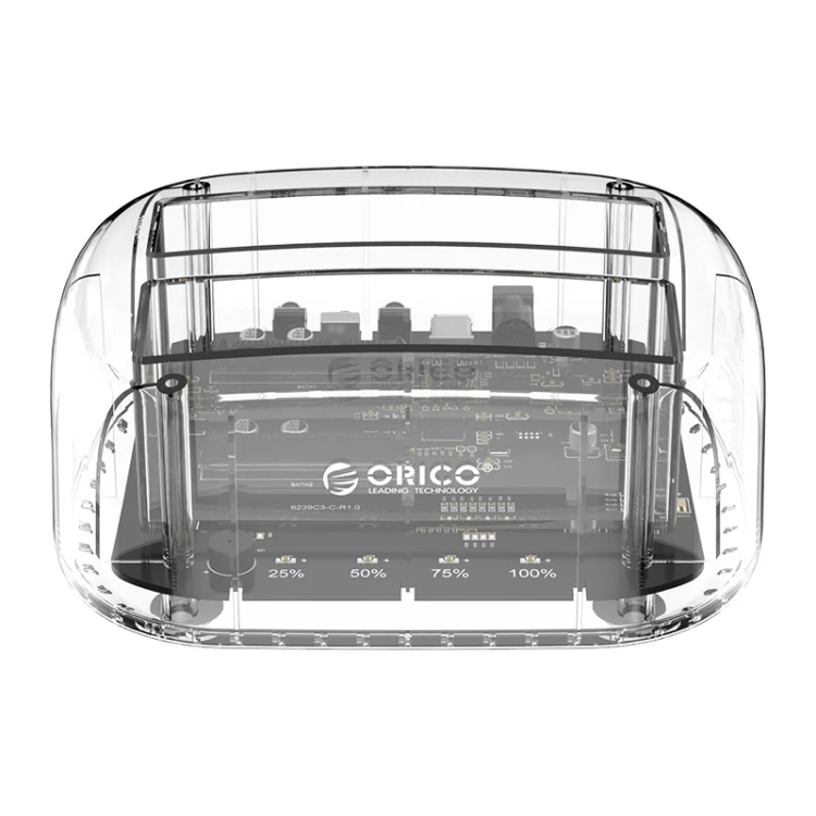 ORICO 6239U3 3.5/2.5inch 2 Bay Transparent USB3.0 Ordinary Reading & Writing Hard Drive Dock - Image 2