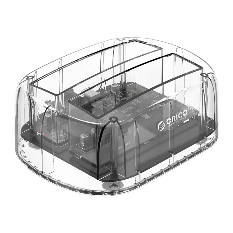 ORICO 6239U3 3.5/2.5inch 2 Bay Transparent USB3.0 Ordinary Reading & Writing Hard Drive Dock - Image 3