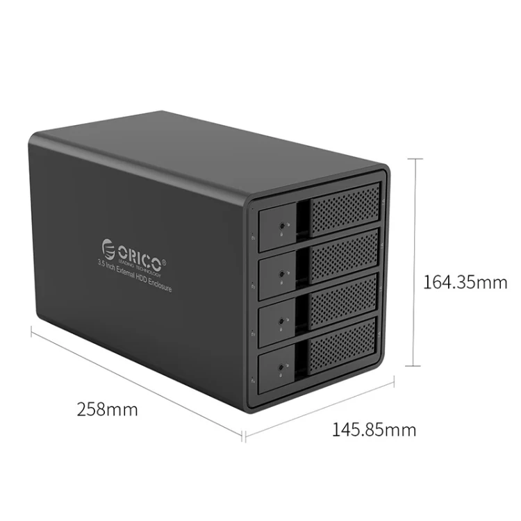 ORICO 9548RU3-BK 3.5-Inch External Hard Drive Enclosure with RAID - Image 2
