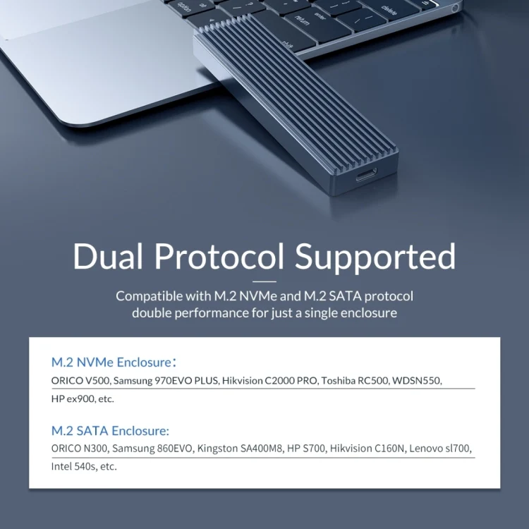 ORICO M2PJM-C3 M.2 SSD Dual Protocol Hard Disk Case - Image 6