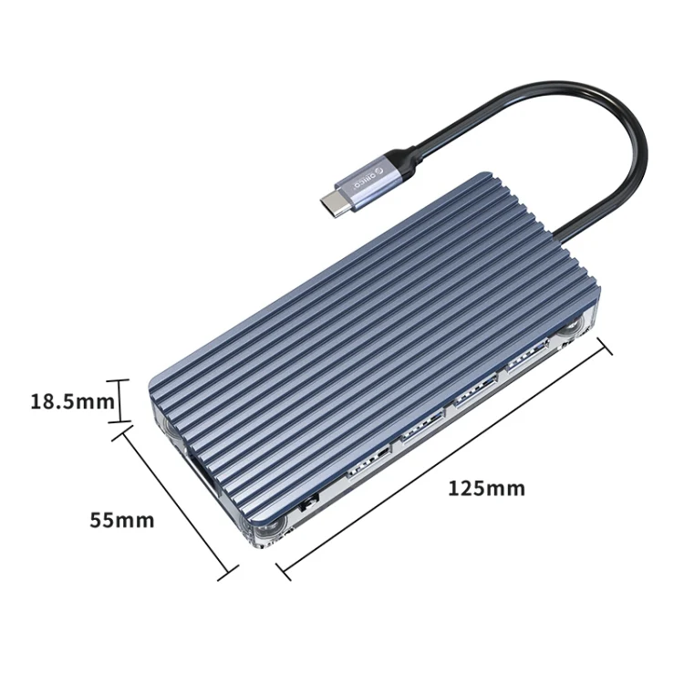 ORICO WB-11P 10 in 1 Type-C Transparent HUB - Image 4