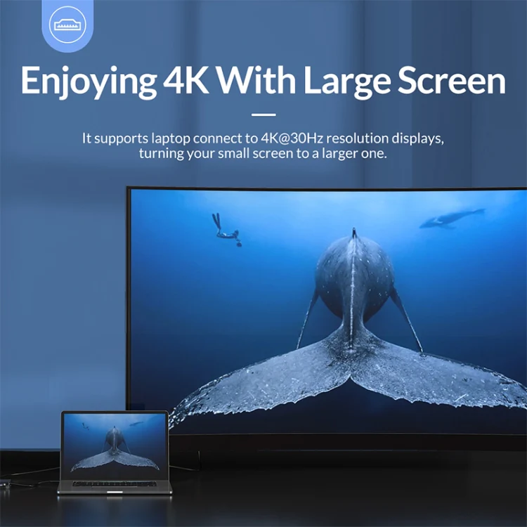 ORICO WB-8P 8-in-1 Type-C Transparent HUB - Image 9