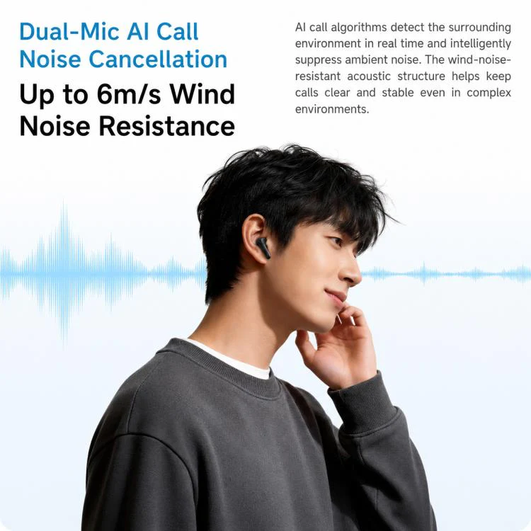 Original Xiaomi REDMI Buds 8 Active Semi In-Ear Bluetooth Earphone(Black) - Image 3