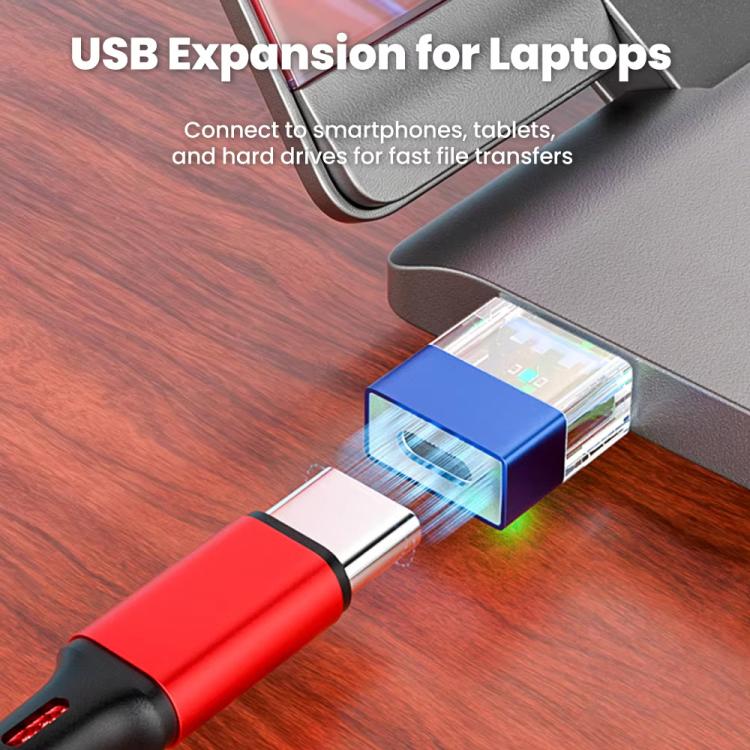 OTG3.0 Lighted Adapter High Speed Data Transfer For Computers Phones Mice Keyboards, Spec: Black USB Male - Image 4