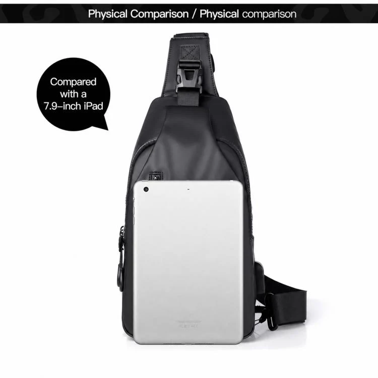 OUMANTU 0126 Outdoor Large Capacity Breathable Waterproof Shoulder Crossbody Chest Bag(Blue) - Image 8