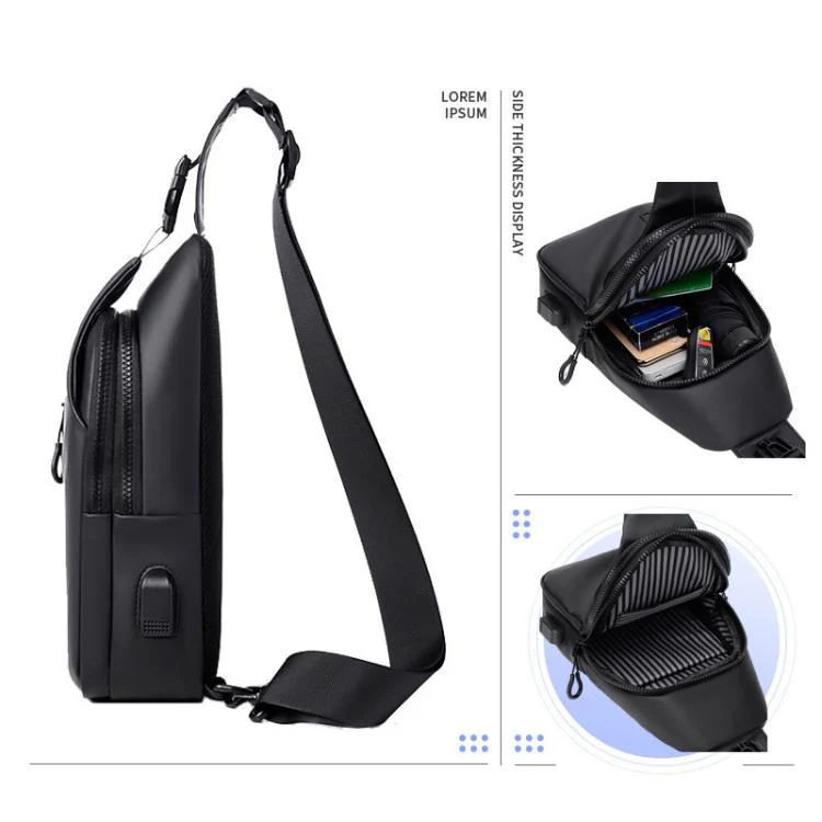 OUMANTU 0126 Outdoor Large Capacity Breathable Waterproof Shoulder Crossbody Chest Bag(Grey) - Image 5