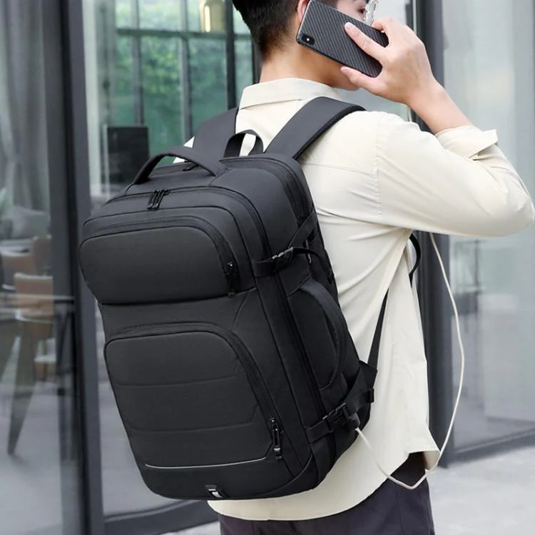 OUMANTU 2201 Large Capacity Men Business Waterproof Backpack(Black) - Image 18