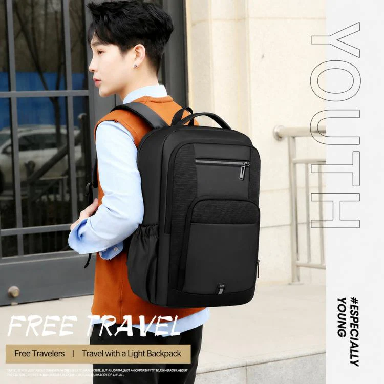 OUMANTU 2215 Large Capacity Waterproof Oxford Cloth Backpack(Grey) - Image 14