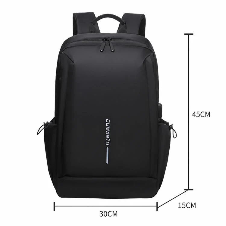 OUMANTU 2316 Multifunctional Business Letter Logo Backpack Laptop Bag(Black) - Image 4