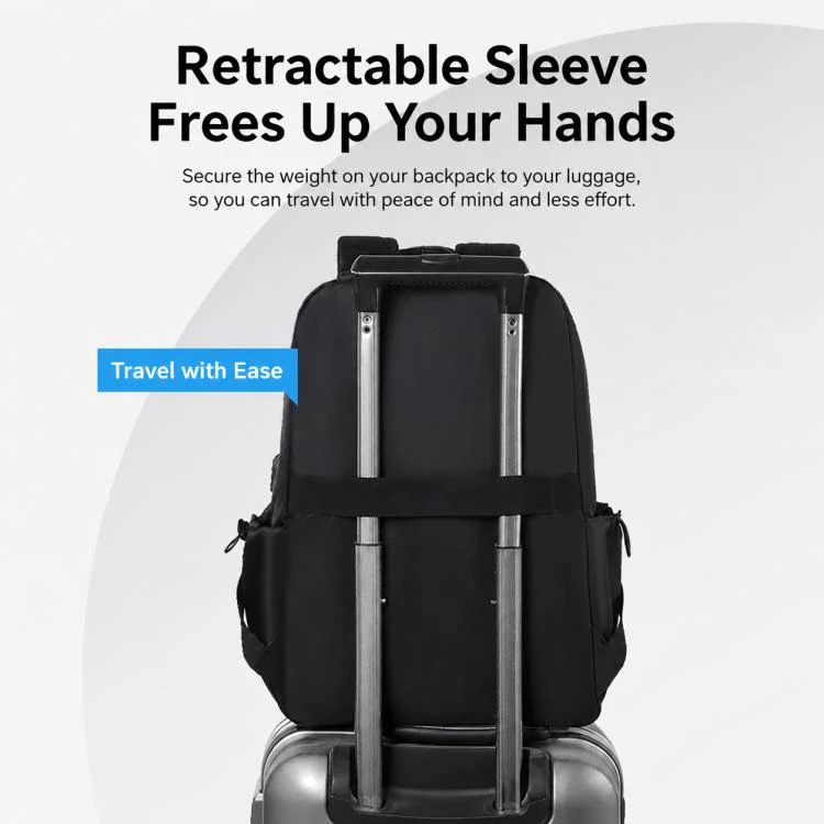 OUMANTU 2316 Multifunctional Business Letter Logo Backpack Laptop Bag(Black) - Image 7