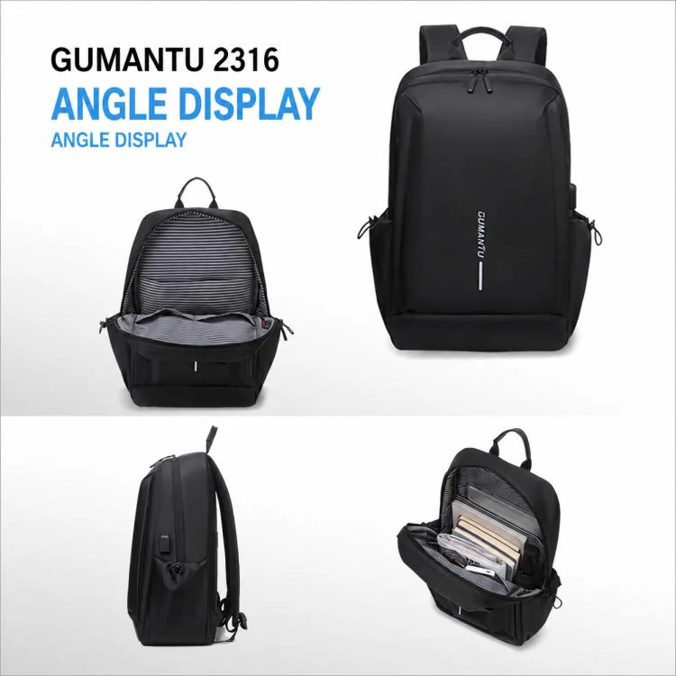 OUMANTU 2316 Multifunctional Business Letter Logo Backpack Laptop Bag(Black) - Image 8
