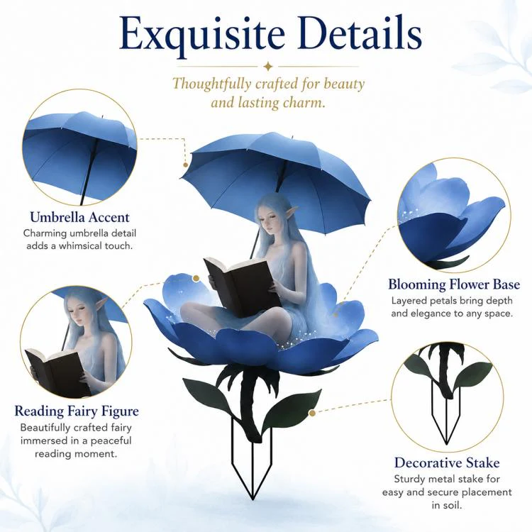 Outdoor Acrylic Decorative Garden Stake(Blue Fairy) - Image 5