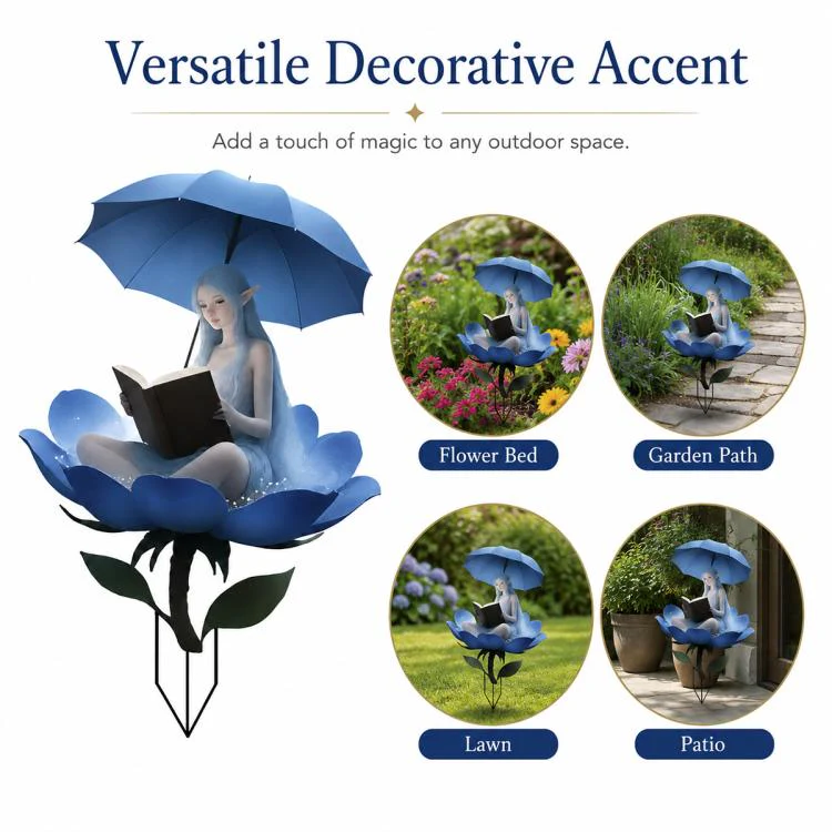 Outdoor Acrylic Decorative Garden Stake(Blue Fairy) - Image 7