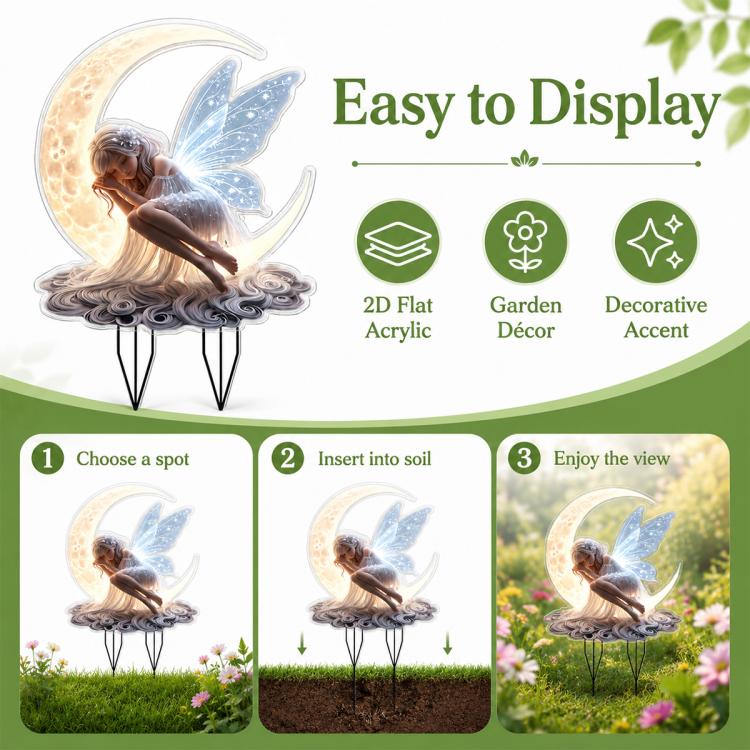 Outdoor Acrylic Decorative Garden Stake(Sleeping Beauty) - Image 6