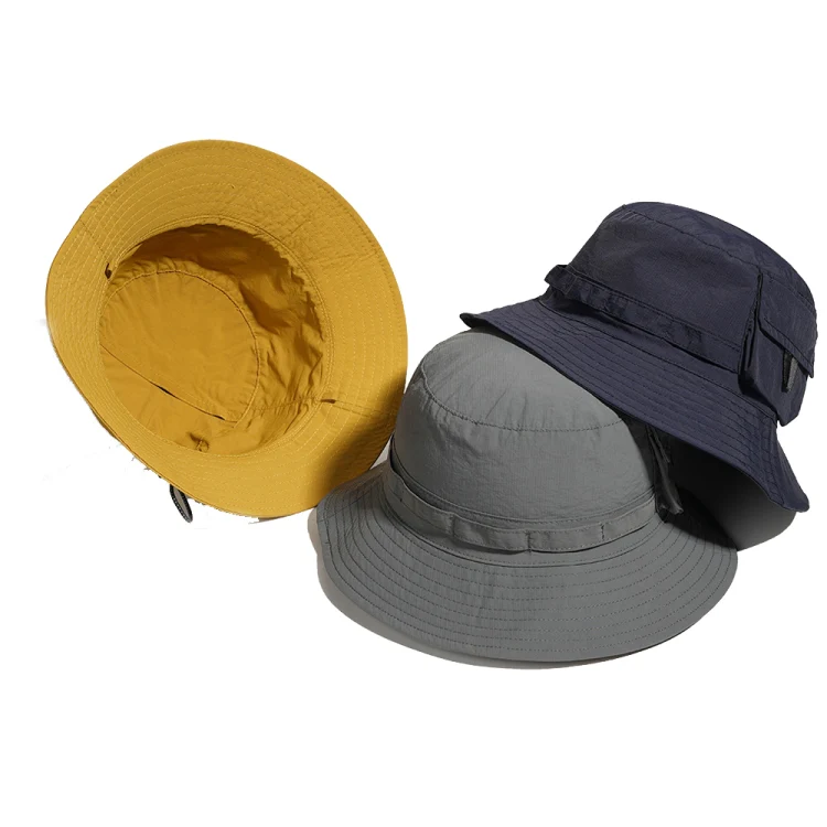 Outdoor Bucket Hat Summer Quick-Drying Sunshade Storage Integrated Hat(Grey) - Image 4