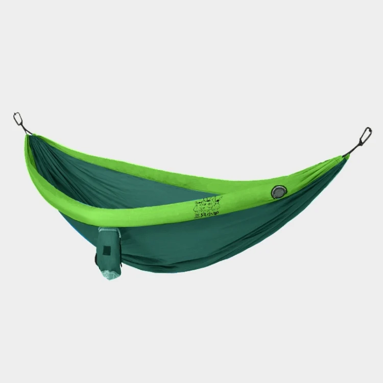 Outdoor Double Inflatable Hammock Anti-Rollover Camping Swing, Size: 270x140cm(Dark Green) - Image 2