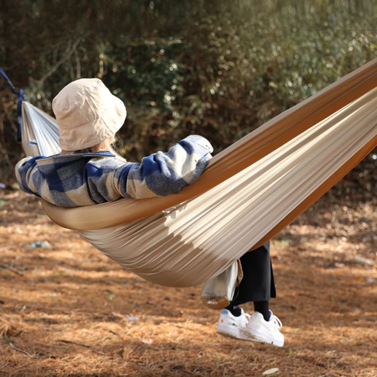 Outdoor Double Inflatable Hammock Anti-Rollover Camping Swing, Size: 270x140cm(Dark Green) - Image 4