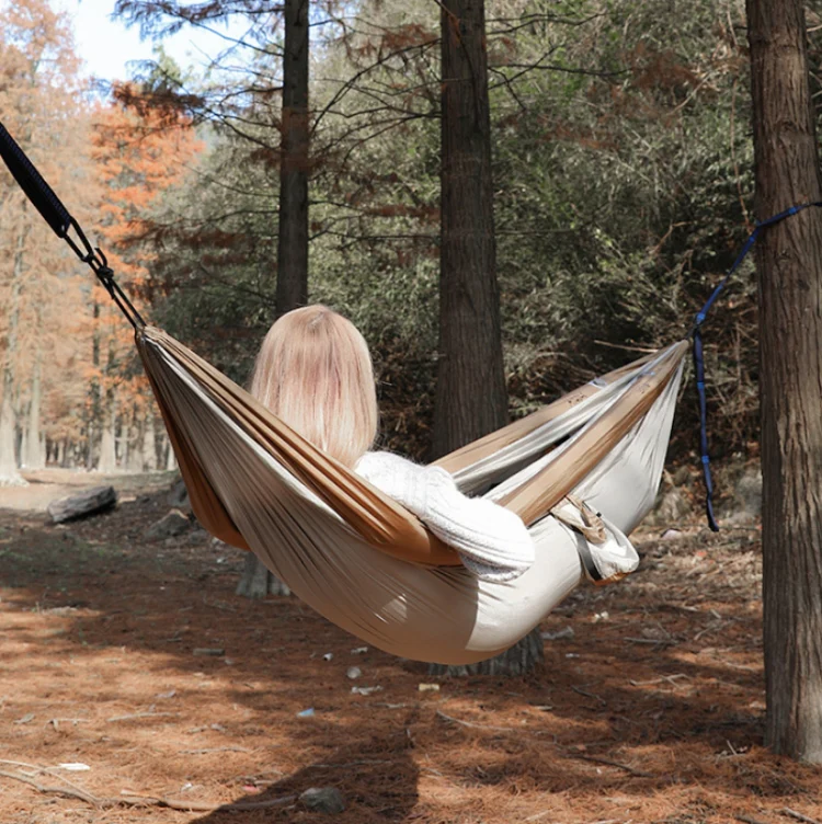 Outdoor Double Inflatable Hammock Anti-Rollover Camping Swing, Size: 270x140cm(Dark Green) - Image 5