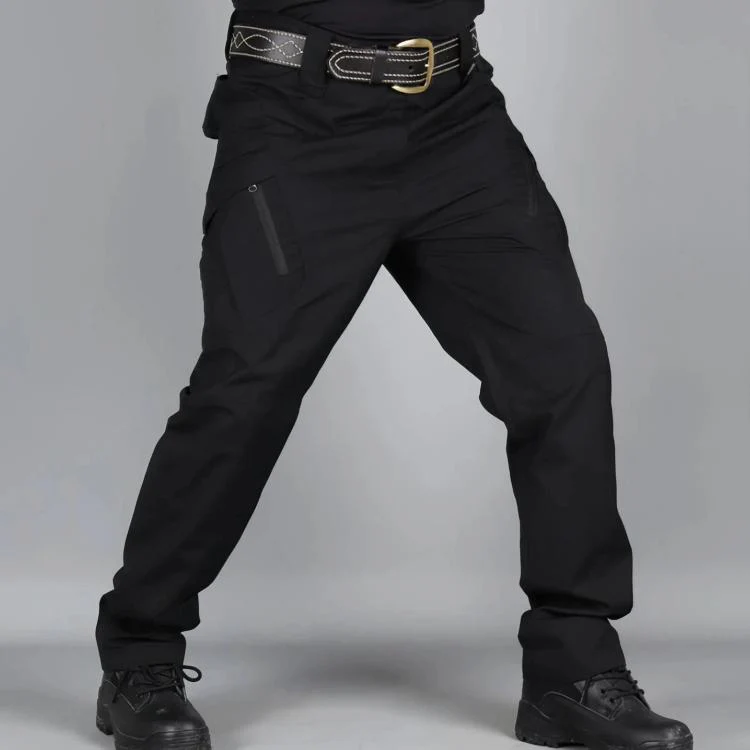 Outdoor Durable Breathable Hiking Long Pants For Men, Size: L(Black)