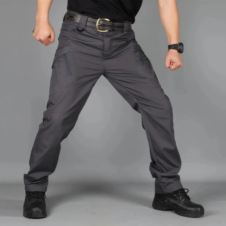 Outdoor Durable Breathable Hiking Long Pants For Men, Size: L(Gray)