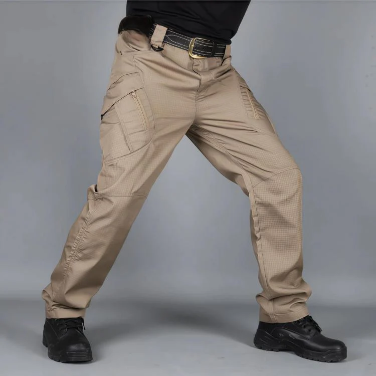 Outdoor Durable Breathable Hiking Long Pants For Men, Size: L(Khaki)