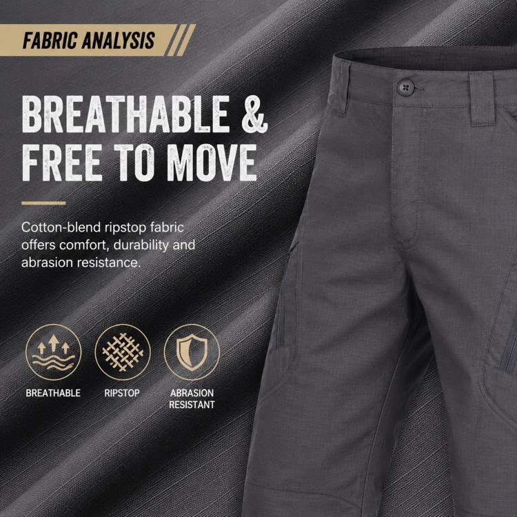 Outdoor Durable Breathable Hiking Long Pants For Men, Size: L(Khaki) - Image 5