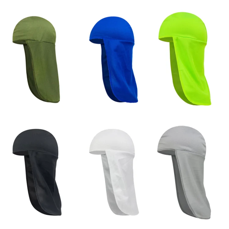 Outdoor Riding Long Tail Cap Breathable Sweat Absorbent Shading Workplace Safety Dustproof Shawl Cap, Size: Free Code(Bright Green) - Image 2