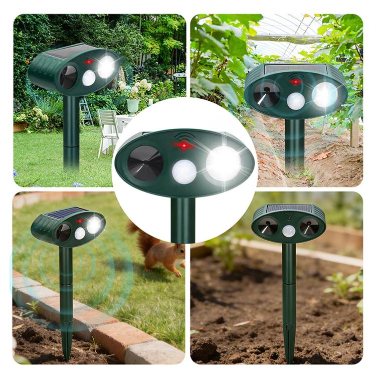 Outdoor Solar-Powered Ultrasonic Animal Repellent(708B Strobe) - Image 7