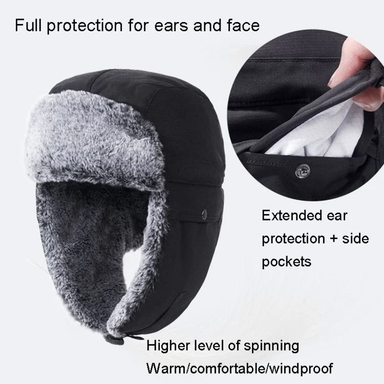 Outdoor Windproof Hat Winter Thickened Cotton Cap Warm Coldproof Riding Cap, Cap Size: 58-62cm (Orange) - Image 5