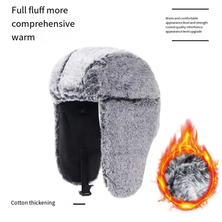 Outdoor Windproof Hat Winter Thickened Cotton Cap Warm Coldproof Riding Cap, Cap Size: 62-66cm (Black) - Image 4
