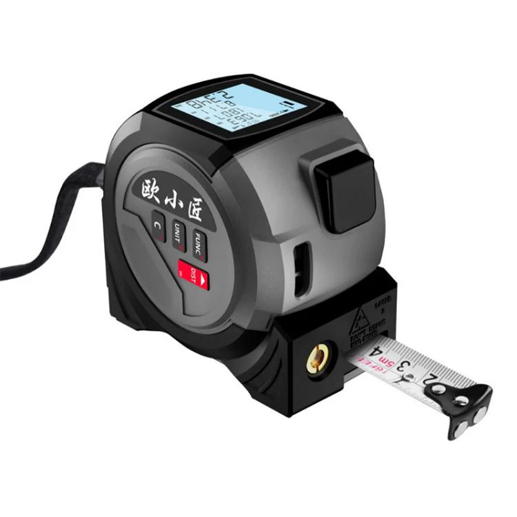 OUXIAOJIANG 3 in 1 High-Precision Handheld Cross Line Laser Rangefinder Digital Tape Measure, Measuring Distance:60m(Grey) - Image 2