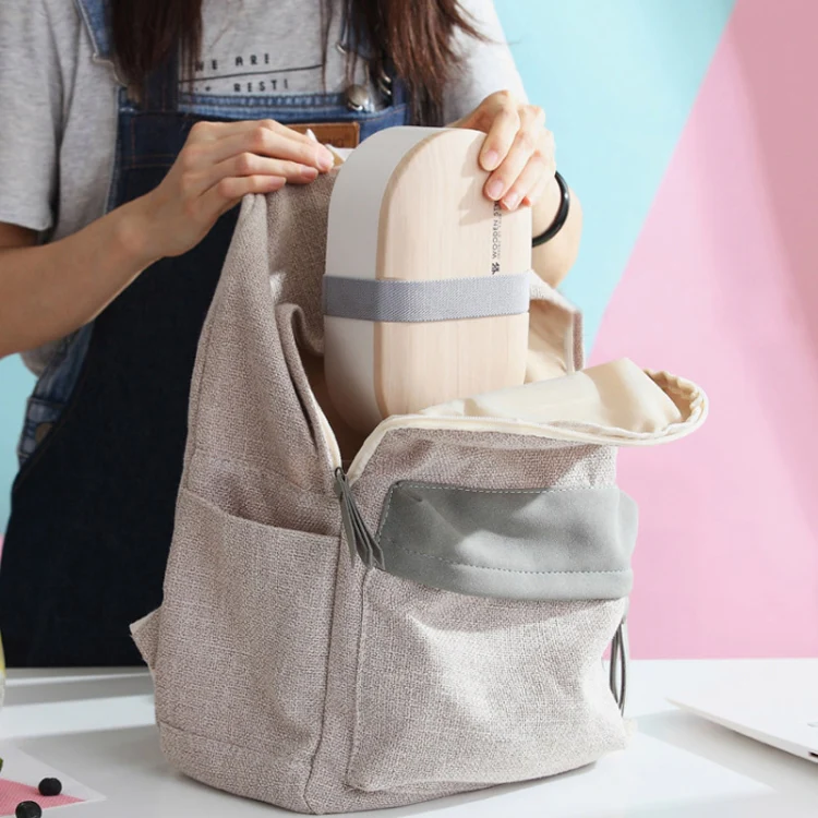 Oval Simple Lunch Box Wooden Sushi Sealed Leak-proof Lunch Box with Cutlery(White) - Image 13