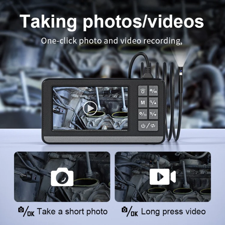 P005 8mm Dual Lenses Industrial Pipeline Endoscope with 4.3 inch HD Screen, Spec:3m Tube - Image 7