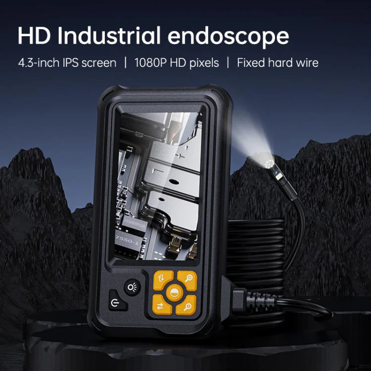 P100A 4.3 inch IPS HD Screen 8mm Industry Digital Endoscope, Type:10m Hard Cable Dual-lens - Image 2
