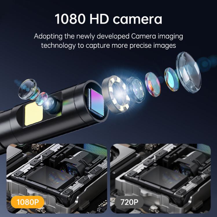 P100A 4.3 inch IPS HD Screen 8mm Industry Digital Endoscope, Type:1m Hard Cable Dual-lens - Image 4